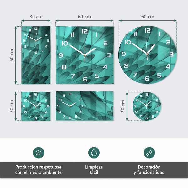 Ceas din sticlă rotund Gheaţă