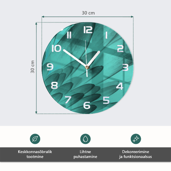 Ceas din sticlă rotund Măr