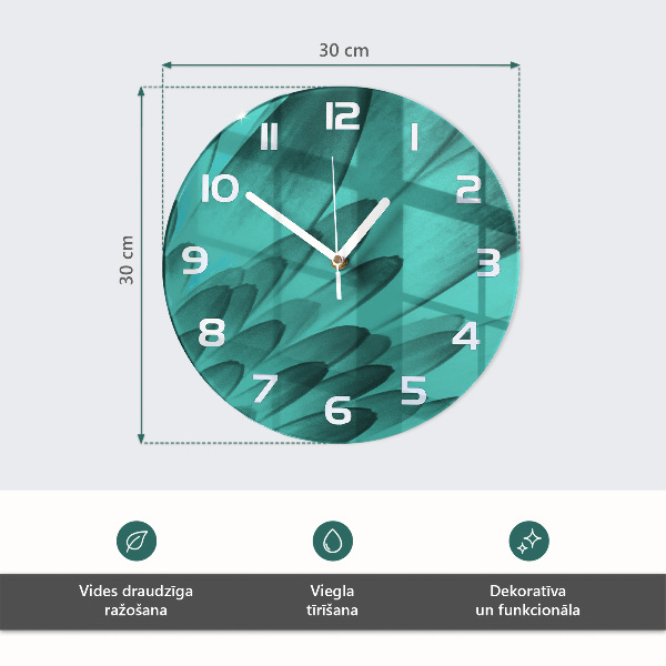 Ceas din sticlă rotund Măr