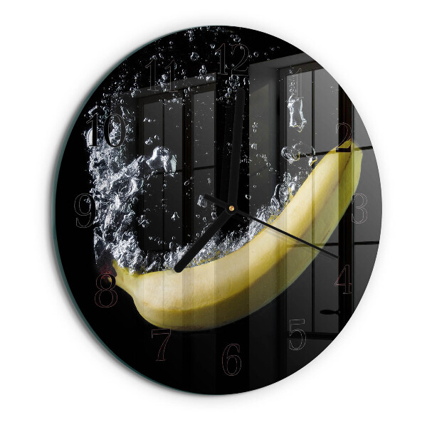 Ceas din sticlă rotund Banană