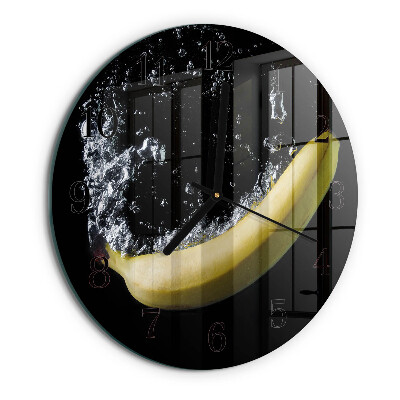 Ceas din sticlă rotund Banană