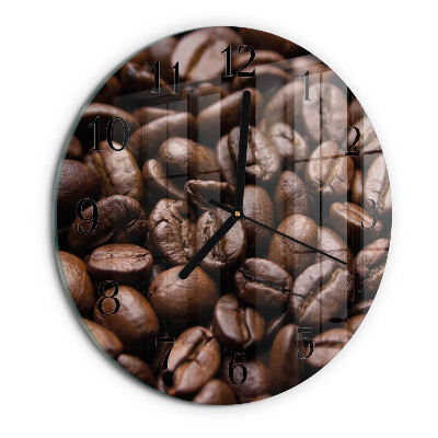 Ceas din sticlă rotund Boabe de cafea