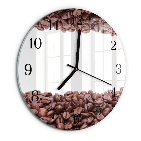 Ceas din sticlă rotund Boabe de cafea
