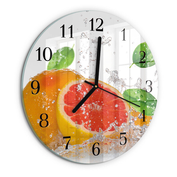 Ceas din sticlă rotund Grapefruit