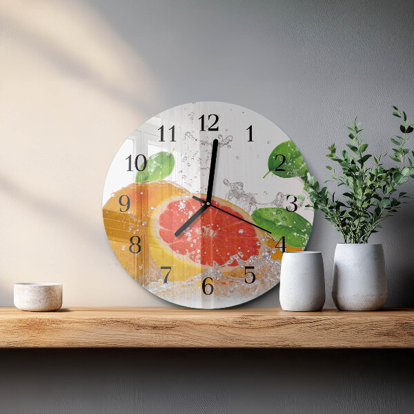 Ceas din sticlă rotund Grapefruit