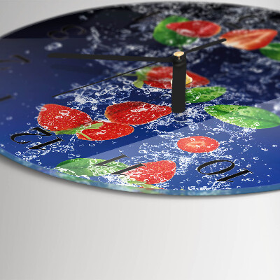 Ceas din sticlă rotund Căpșuni