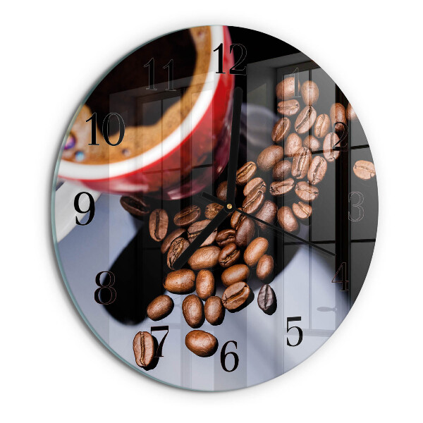 Ceas din sticlă rotund Ceașcă de cafea