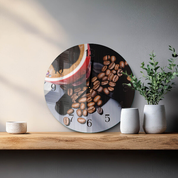 Ceas din sticlă rotund Ceașcă de cafea