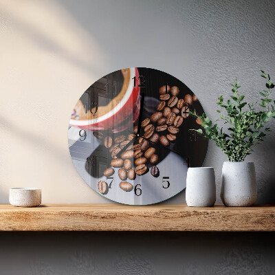 Ceas din sticlă rotund Ceașcă de cafea