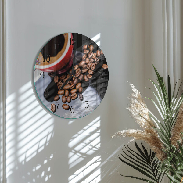 Ceas din sticlă rotund Ceașcă de cafea