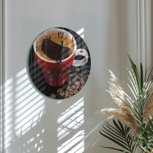 Ceas din sticlă rotund Ceașcă de cafea