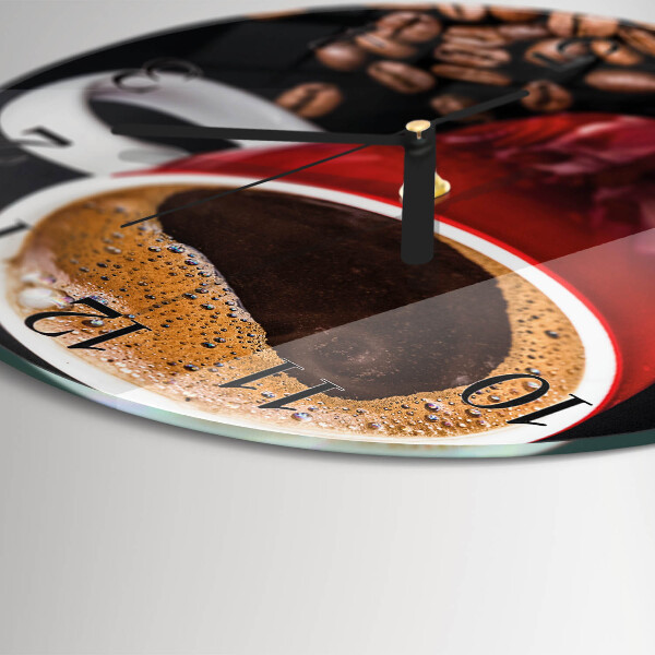 Ceas din sticlă rotund Ceașcă de cafea