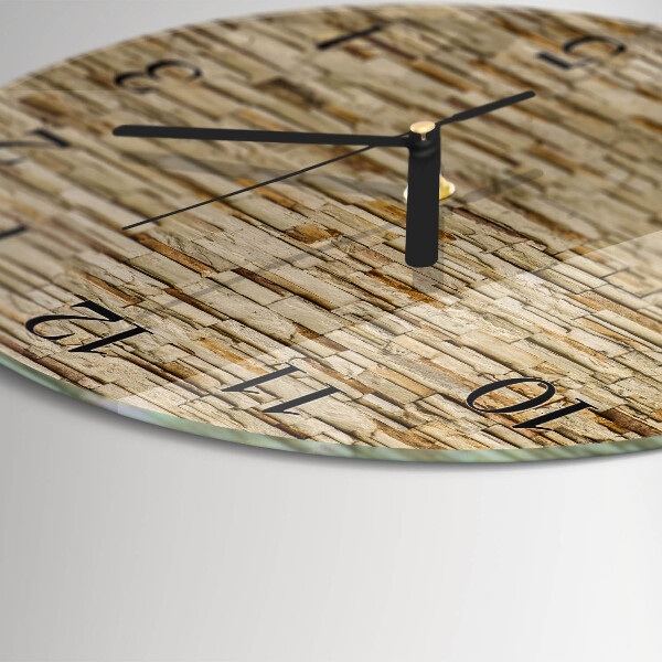 Ceas din sticlă rotund Piatră decorativă