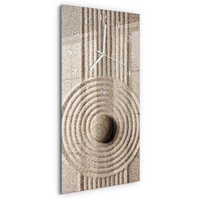 Ceas vertical de perete din sticlă Piatră