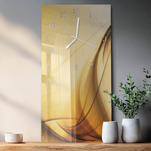 Ceas vertical de perete din sticlă Abstracție