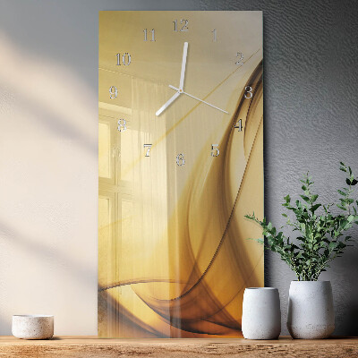 Ceas vertical de perete din sticlă Abstracție