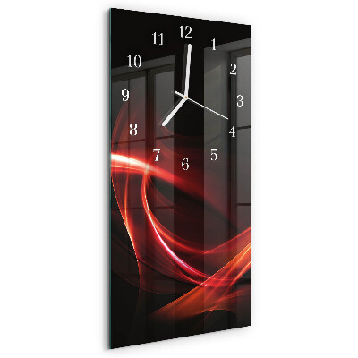 Ceas vertical de perete din sticlă Abstracție
