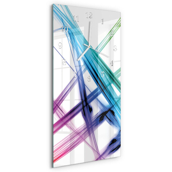 Ceas vertical de perete din sticlă Abstracție