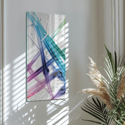 Ceas vertical de perete din sticlă Abstracție
