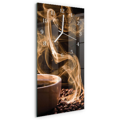Ceas vertical de perete din sticlă Ceașcă de cafea