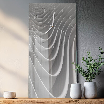 Ceas vertical de perete din sticlă Abstracție