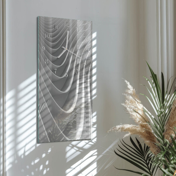 Ceas vertical de perete din sticlă Abstracție