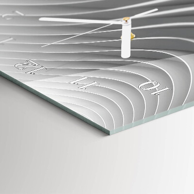 Ceas vertical de perete din sticlă Abstracție