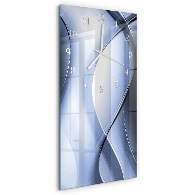 Ceas vertical de perete din sticlă Abstracție
