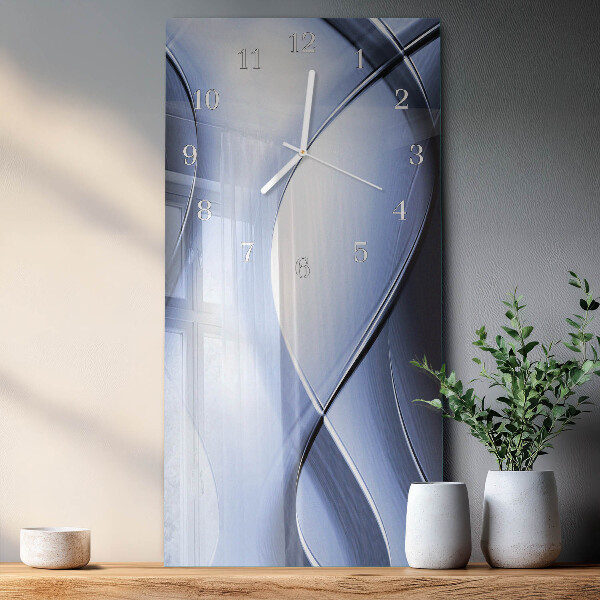 Ceas vertical de perete din sticlă Abstracție