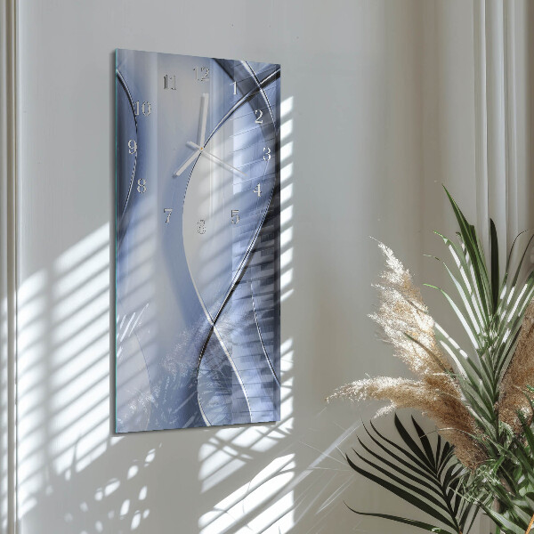 Ceas vertical de perete din sticlă Abstracție