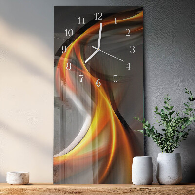 Ceas vertical de perete din sticlă Abstracție