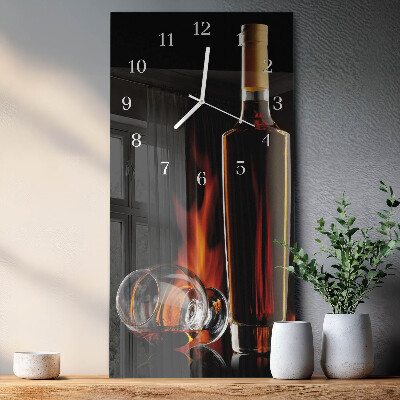 Ceas vertical de perete din sticlă Alcool