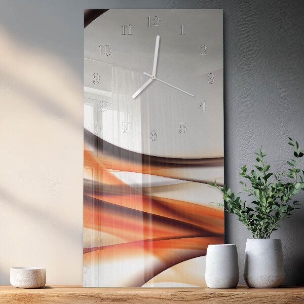 Ceas vertical de perete din sticlă Abstracție