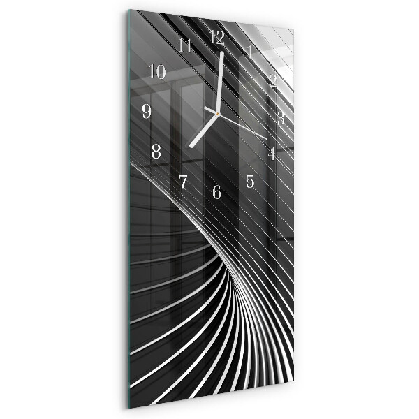 Ceas vertical de perete din sticlă Abstracție