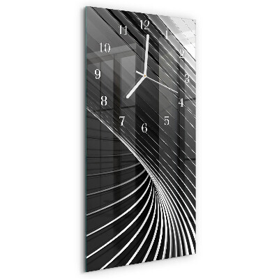 Ceas vertical de perete din sticlă Abstracție