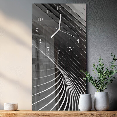 Ceas vertical de perete din sticlă Abstracție