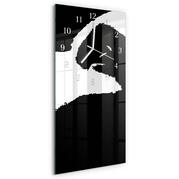 Ceas vertical de perete din sticlă Abstracție