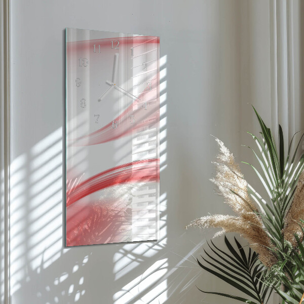 Ceas vertical de perete din sticlă Artă abstractă