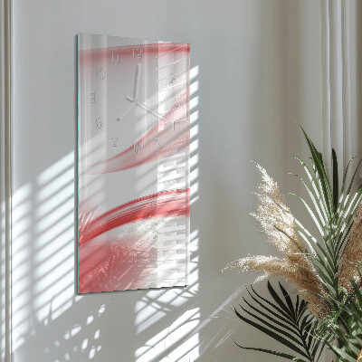 Ceas vertical de perete din sticlă Artă abstractă