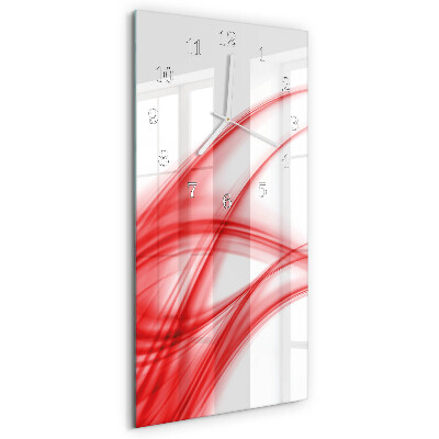 Ceas vertical de perete din sticlă Artă abstractă