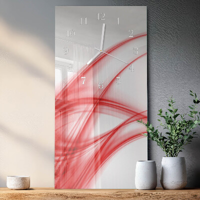 Ceas vertical de perete din sticlă Artă abstractă