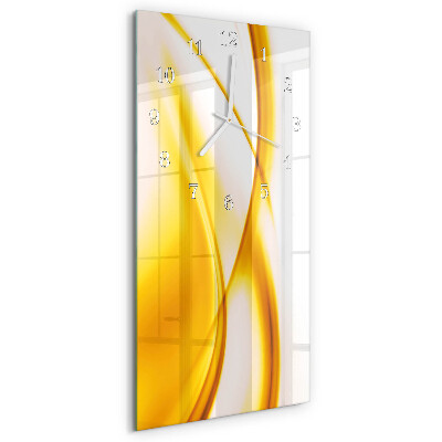 Ceas vertical de perete din sticlă Artă abstractă