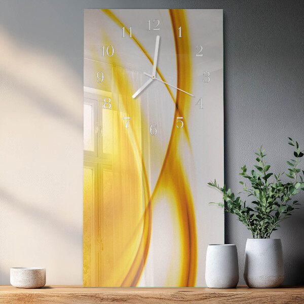 Ceas vertical de perete din sticlă Artă abstractă