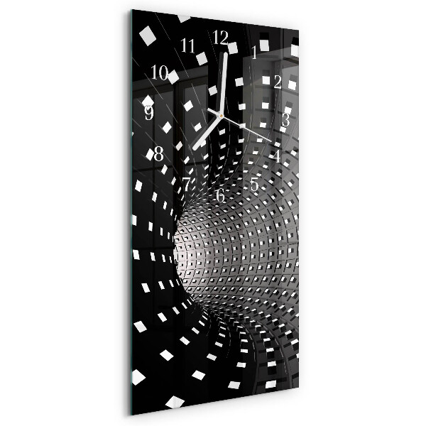 Ceas vertical de perete din sticlă Tunel