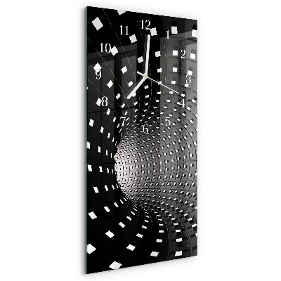 Ceas vertical de perete din sticlă Tunel