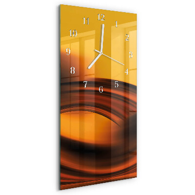 Ceas vertical de perete din sticlă Abstracție