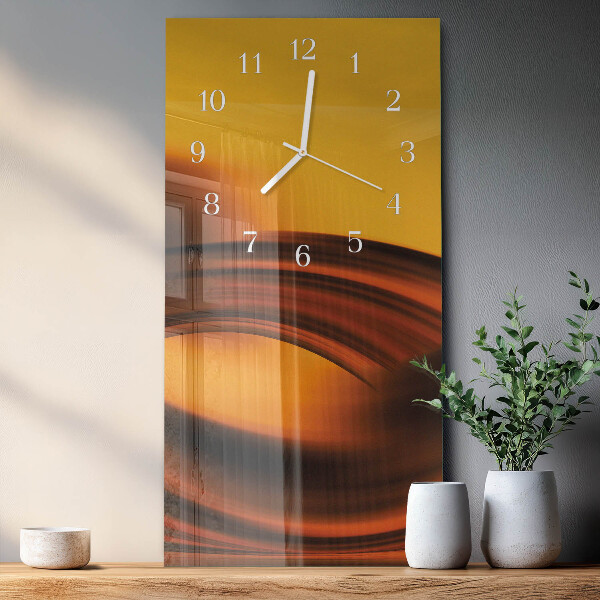 Ceas vertical de perete din sticlă Abstracție