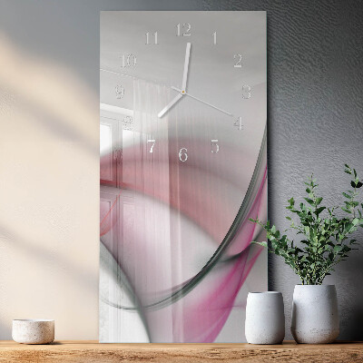 Ceas vertical de perete din sticlă Artă abstractă
