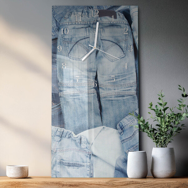 Ceas vertical de perete din sticlă Pantaloni