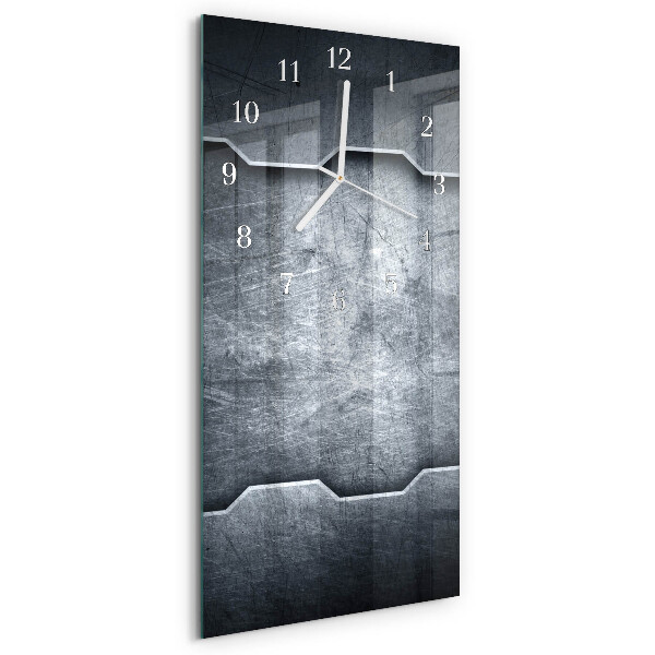 Ceas vertical de perete din sticlă Metal